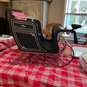 American Girl Doll HOLIDAY BLACK VICTORIAN SLEIGH RETIRED